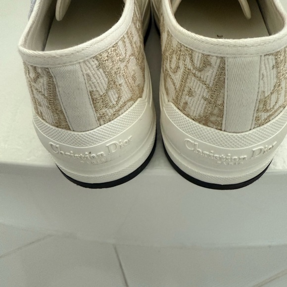 $1200 DIOR Walk’n’Dior Platform Sneaker Gold-Tone Dior Oblique Size 38 - Picture 7 of 16